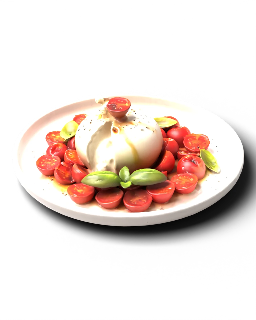 Burrata cu roșii cherry