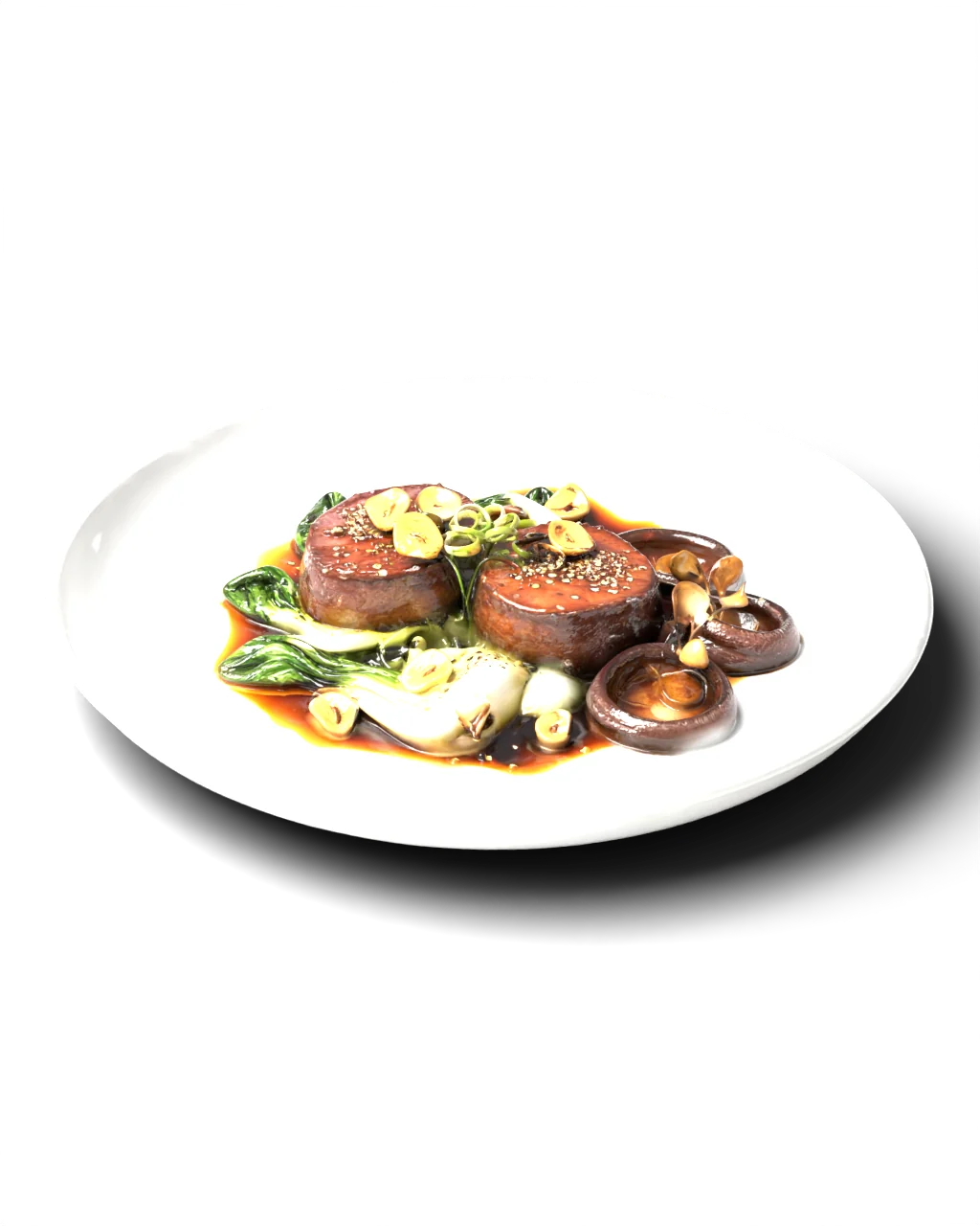 Medalioane de wagyu cu bok choy